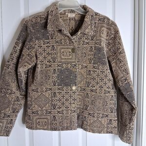 Vintage Gotcha Covered Patterned Button-Up Jacket Blazer Sz Med